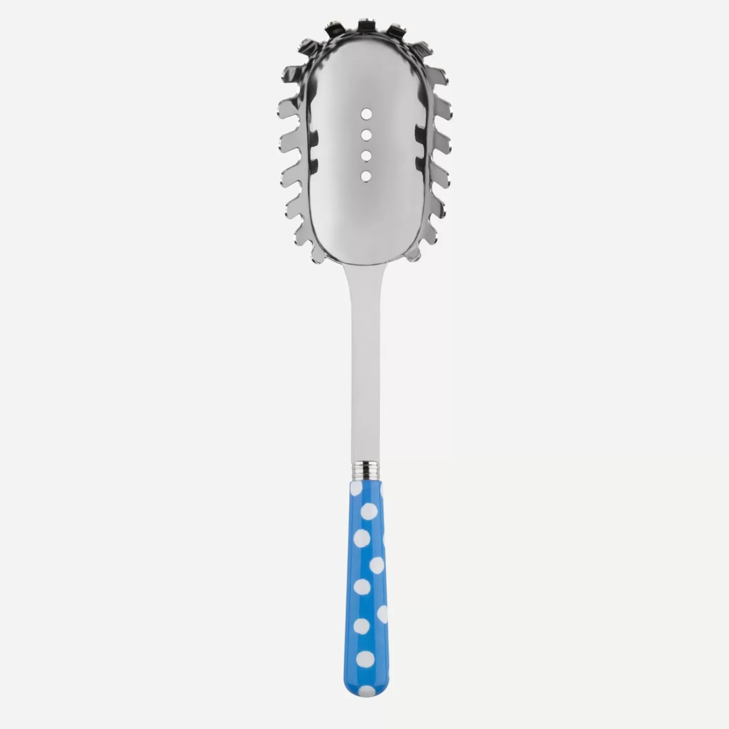 Sabre Paris Spaghetti Spoon>White Dots, Light blue