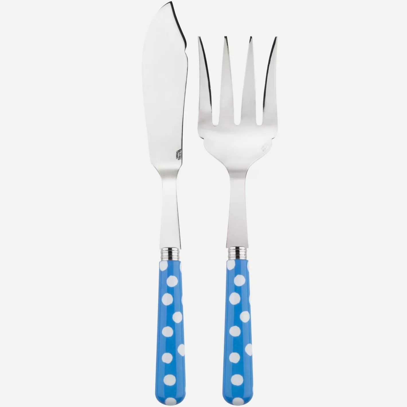 Sabre Paris Fish Serving Set>White Dots, Light blue