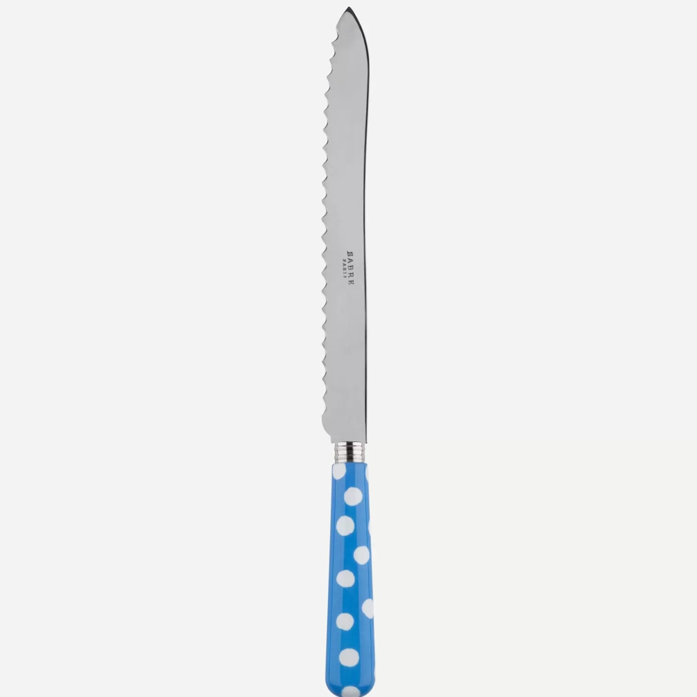 Sabre Paris Bread Knife>White Dots, Light blue