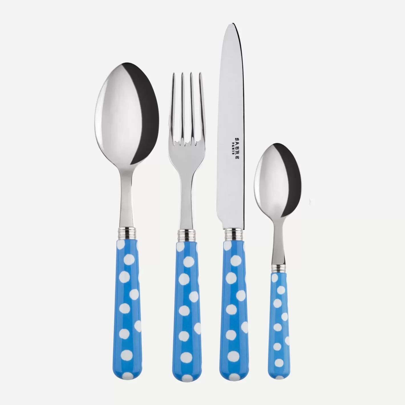 Sabre Paris 24 Pieces Set>White Dots, Light blue