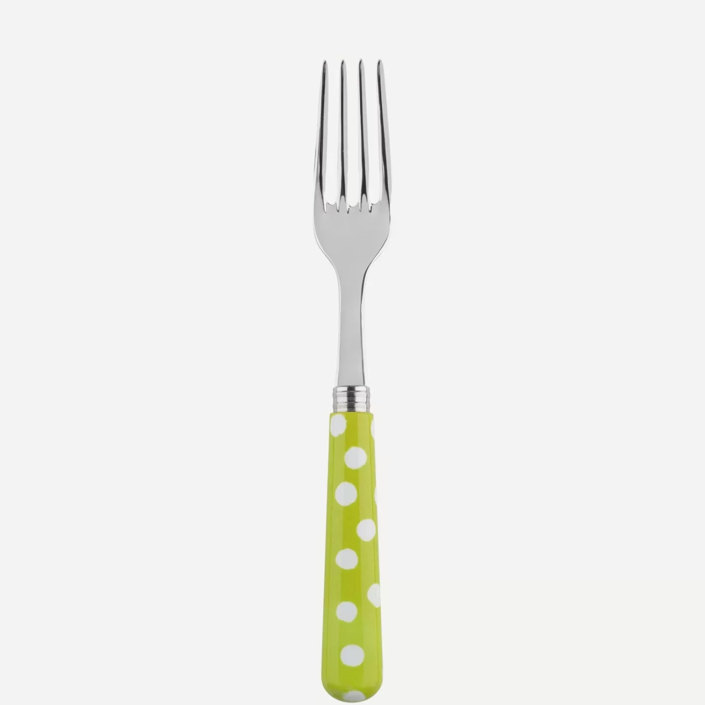 Sabre Paris Dinner Fork>White Dots, Lime