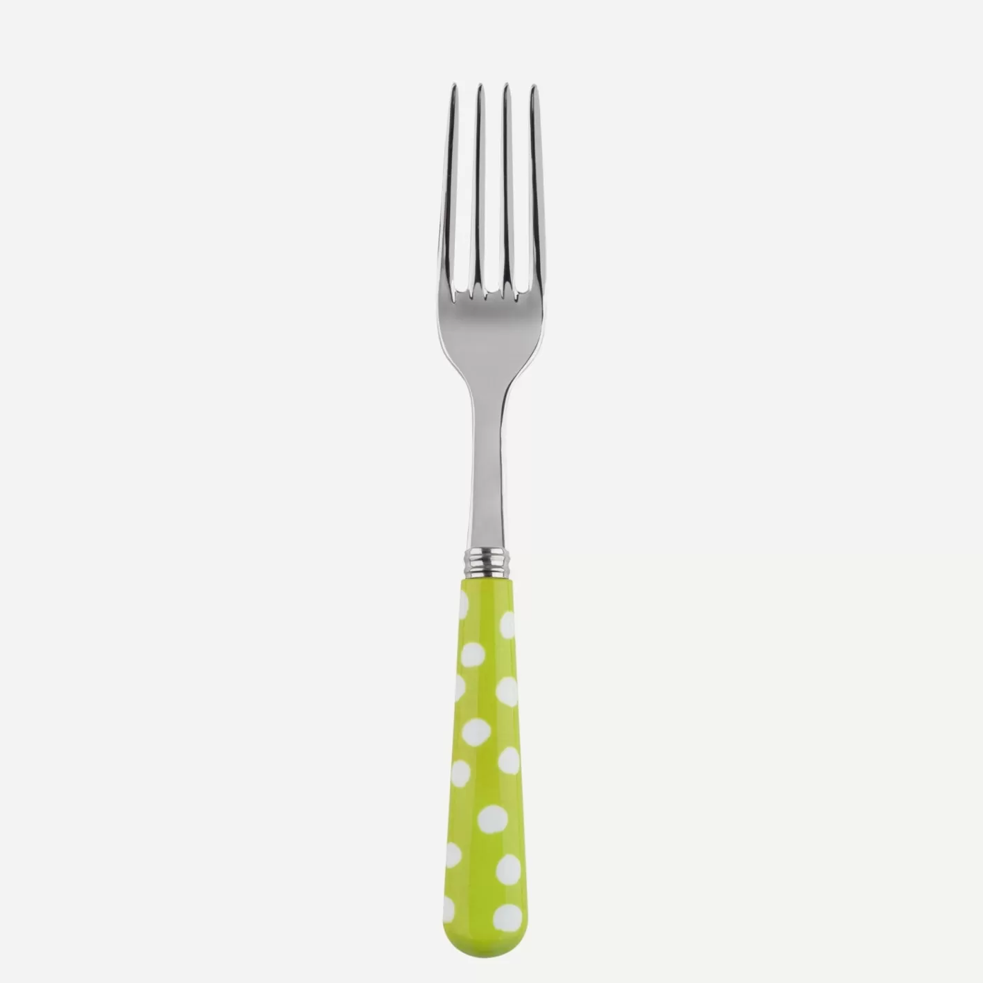 Sabre Paris Salad Fork>White Dots, Lime