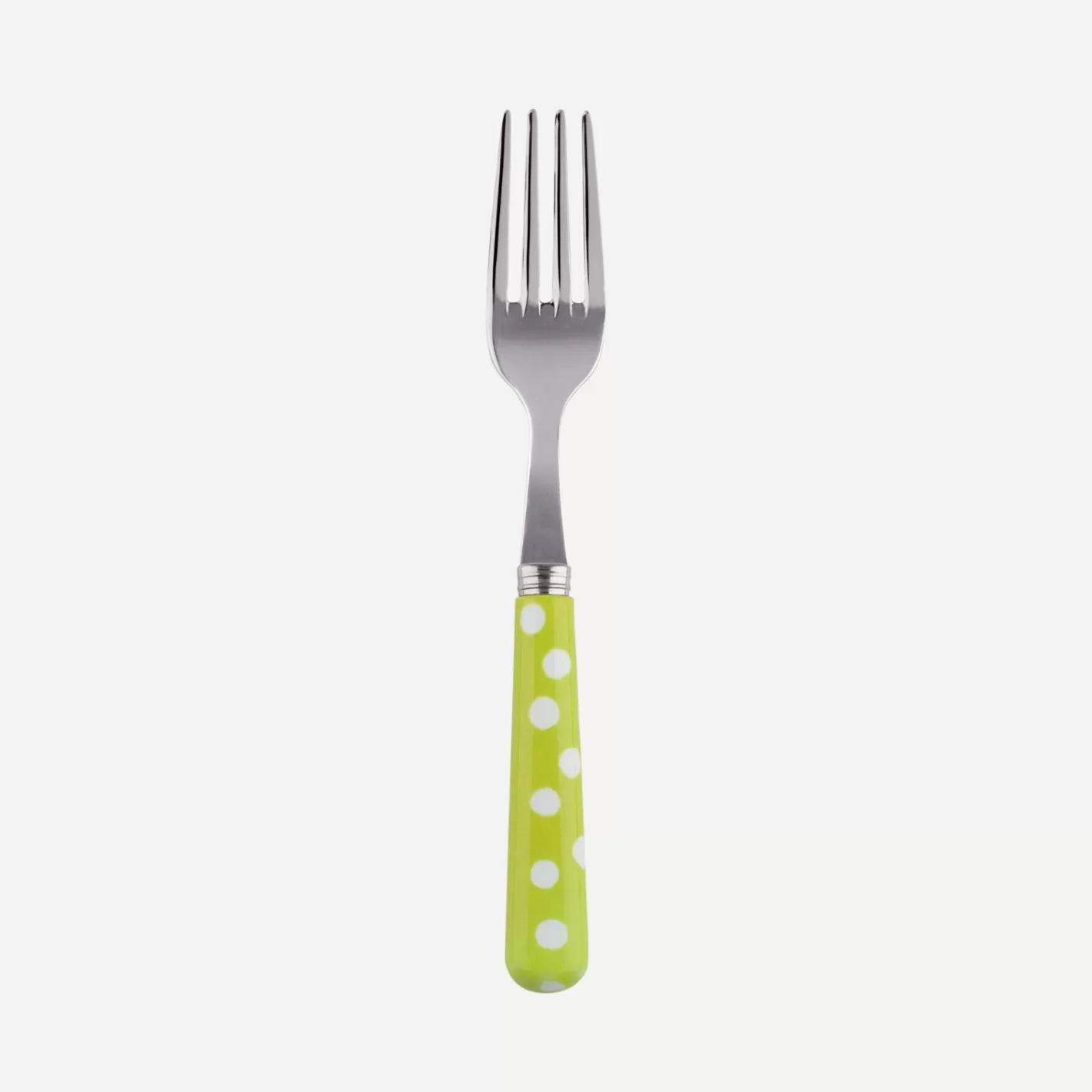 Sabre Paris Small Fork>White Dots, Lime