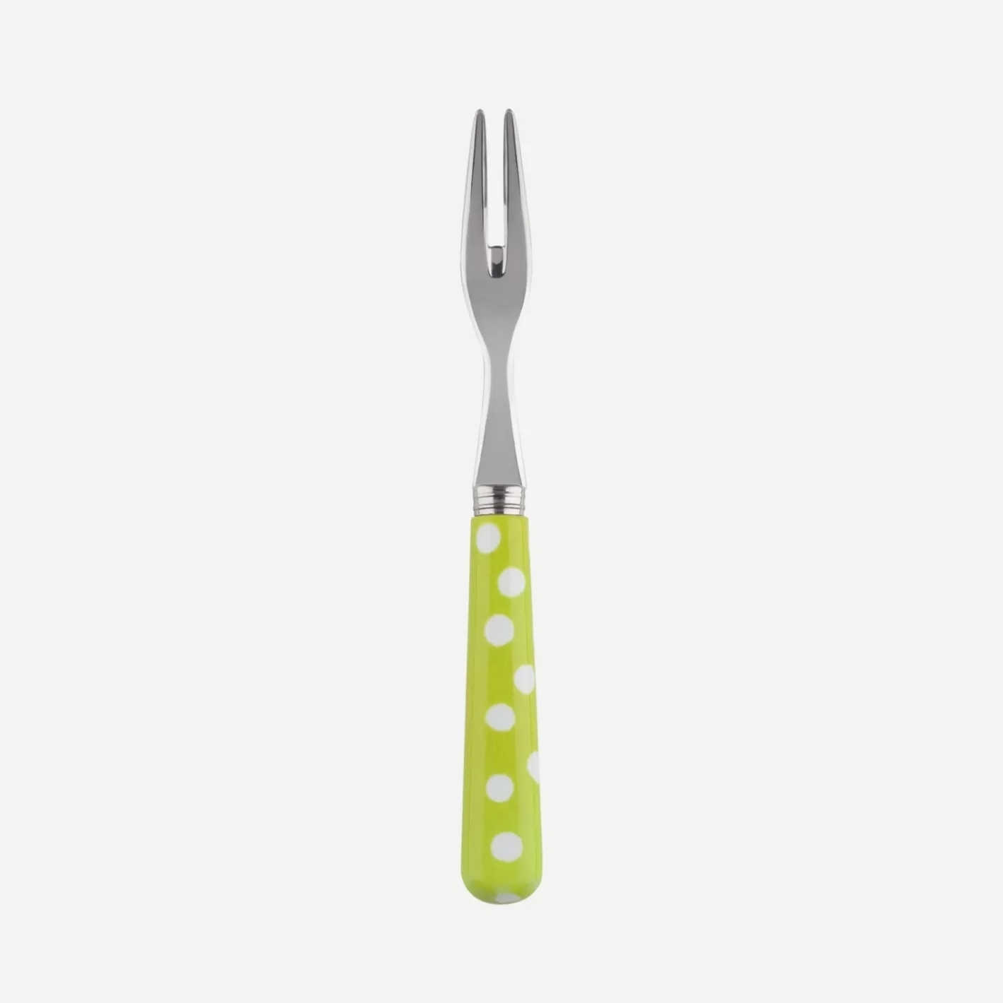 Sabre Paris Cocktail Fork>White Dots, Lime