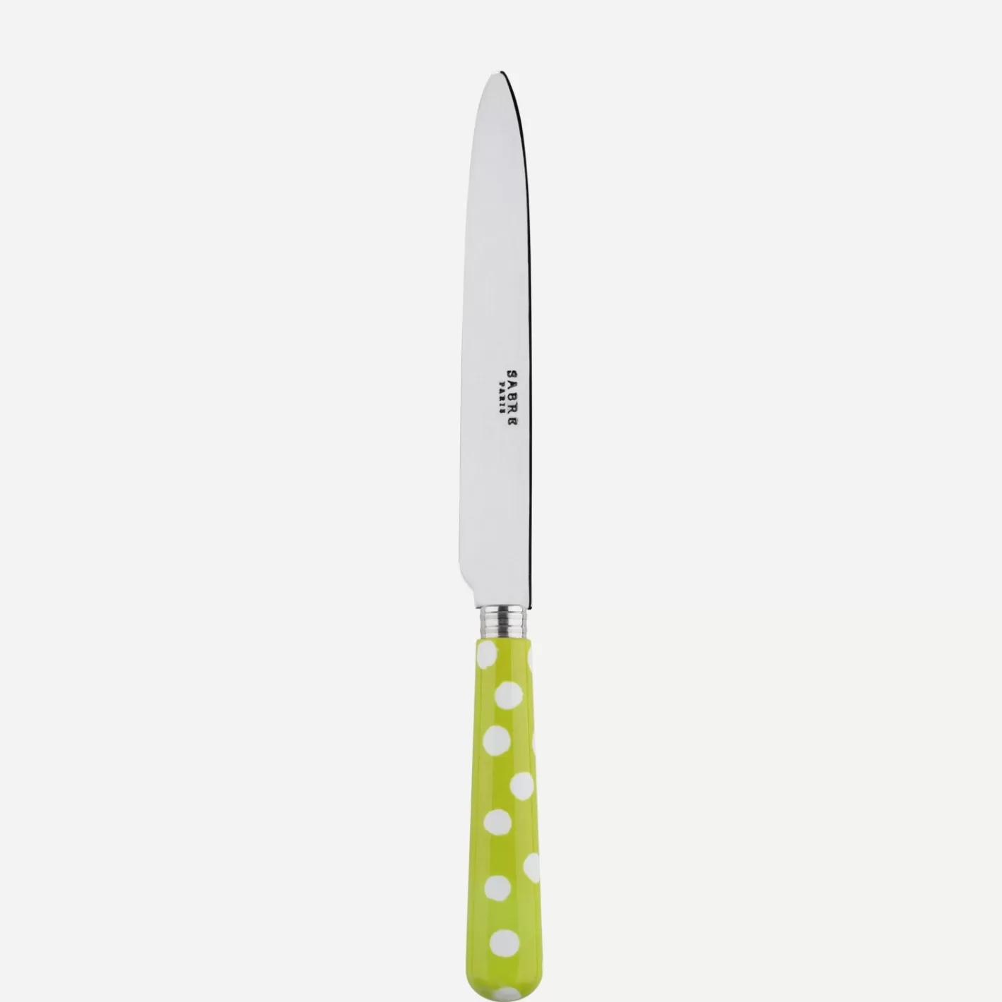 Sabre Paris Dinner Knife>White Dots, Lime