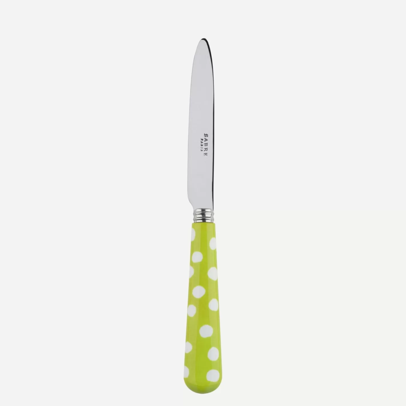 Sabre Paris Dessert Knife>White Dots, Lime