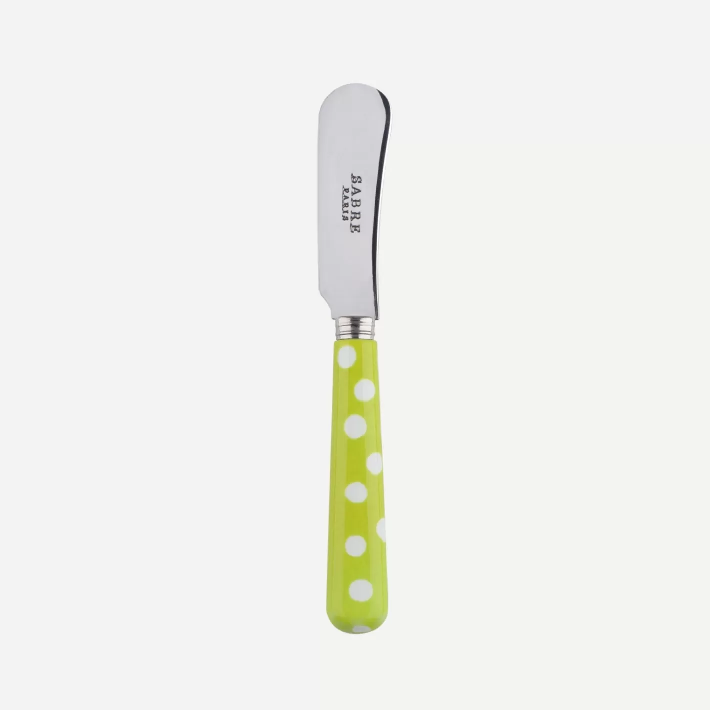 Sabre Paris Butter Spreader>White Dots, Lime