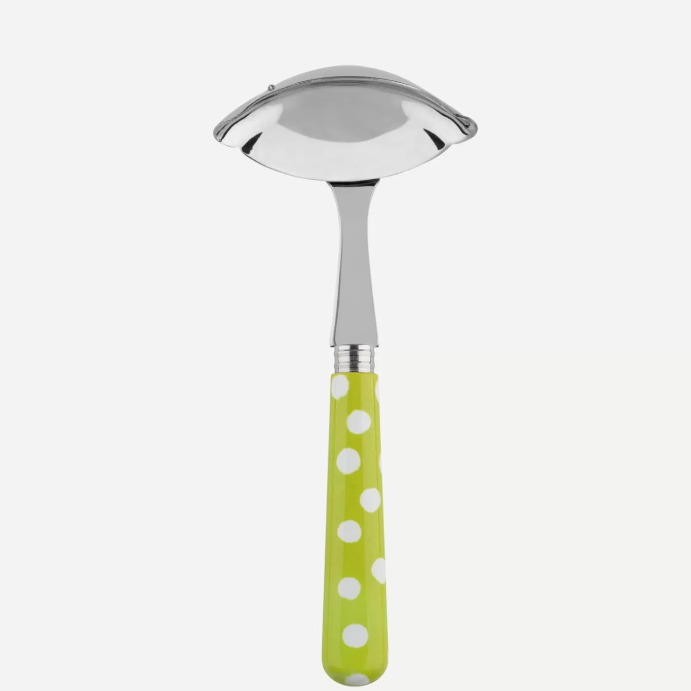 Sabre Paris Gravy Ladle>White Dots, Lime