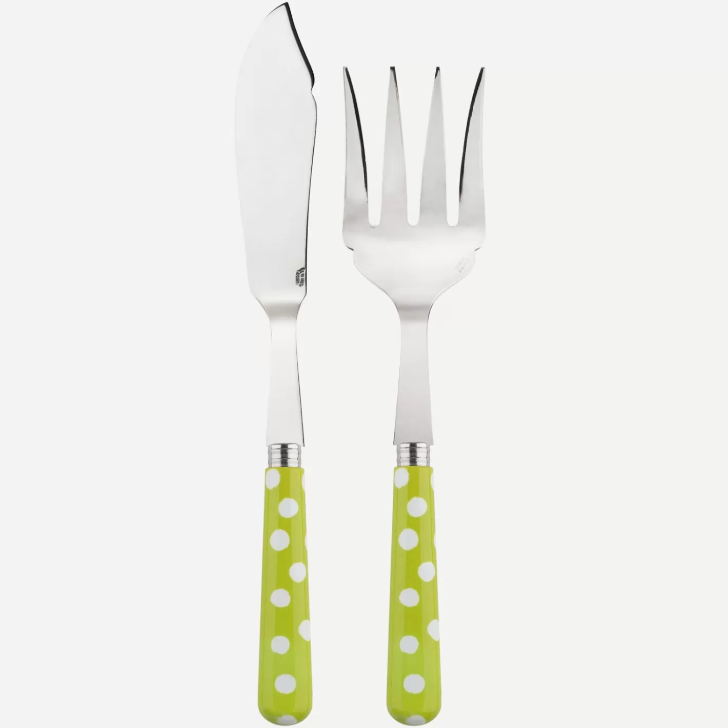 Sabre Paris Fish Serving Set>White Dots, Lime