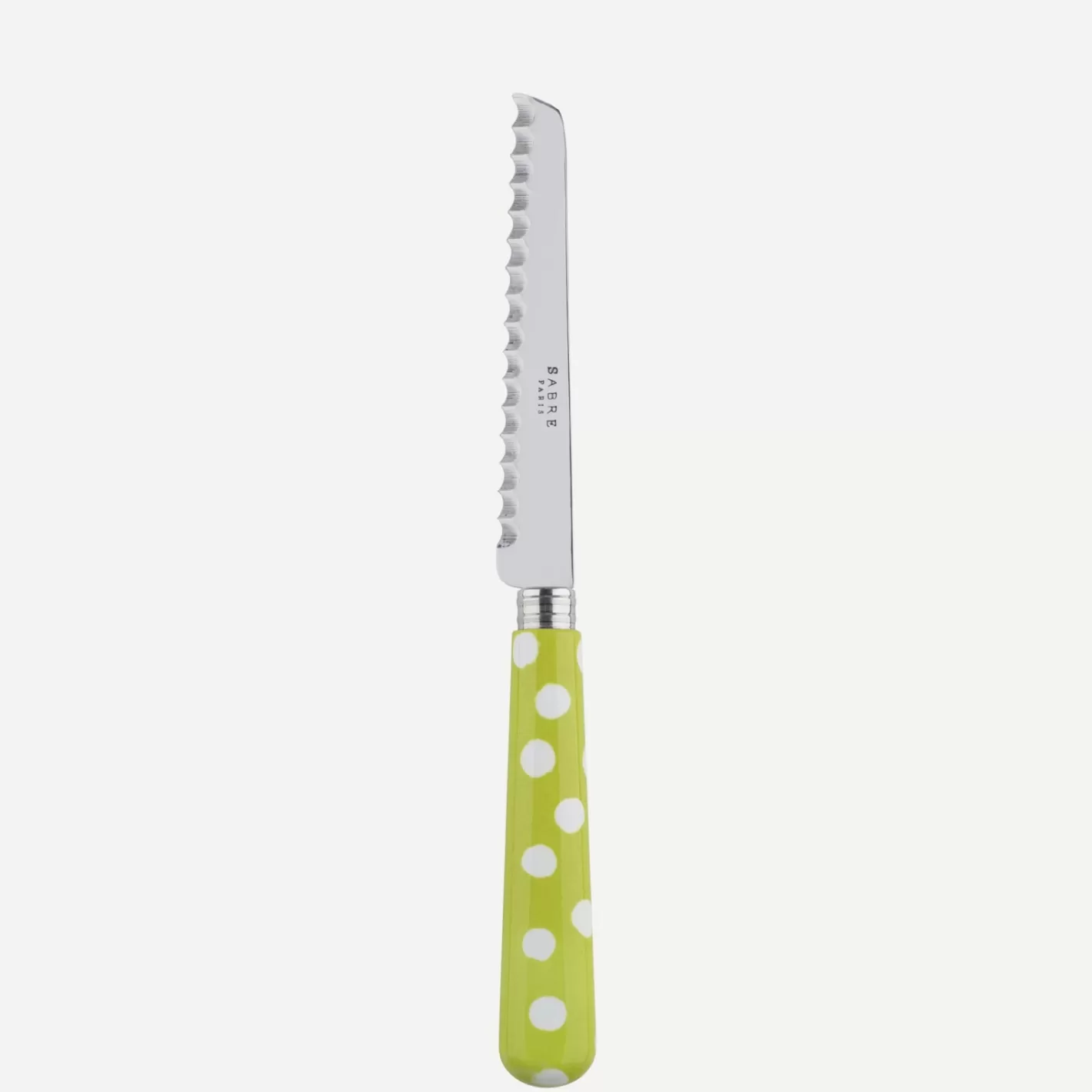 Sabre Paris Tomato Knife>White Dots, Lime