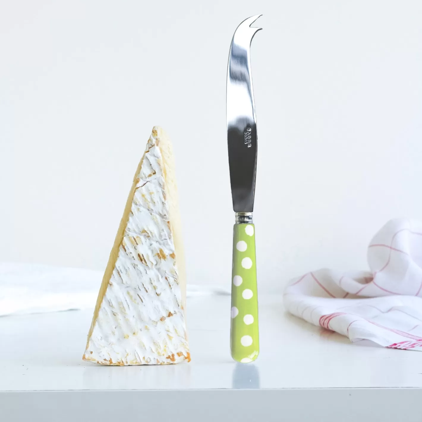 Sabre Paris Cheese Knife>White Dots, Lime