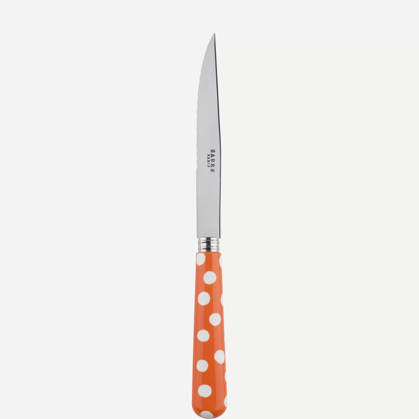 Sabre Paris Steak Knife>White Dots, Orange