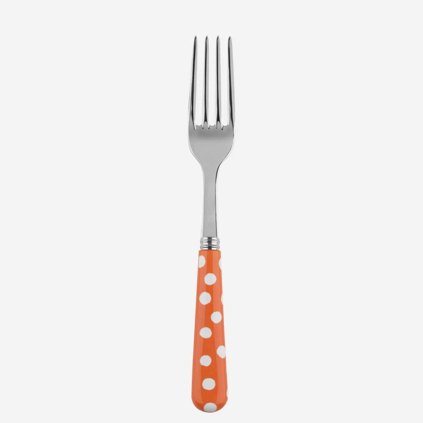 Sabre Paris Salad Fork>White Dots, Orange