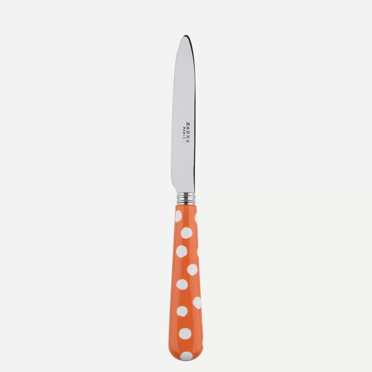 Sabre Paris Dessert Knife>White Dots, Orange