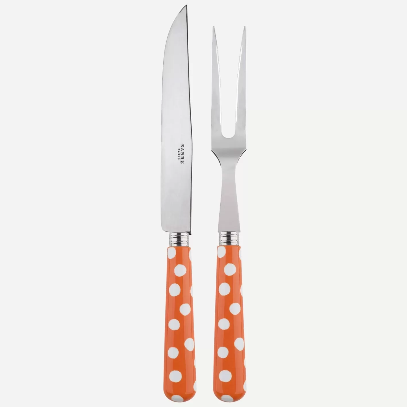 Sabre Paris Carving Set>White Dots, Orange