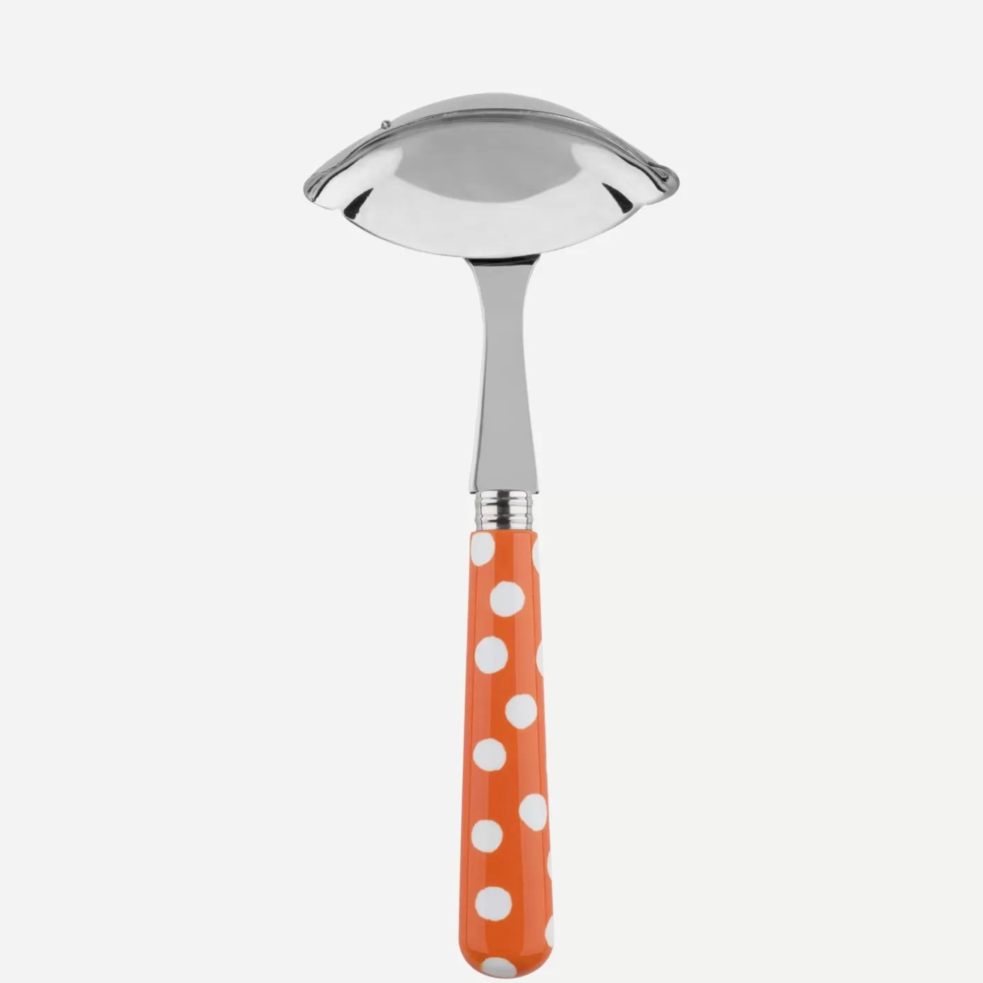 Sabre Paris Gravy Ladle>White Dots, Orange