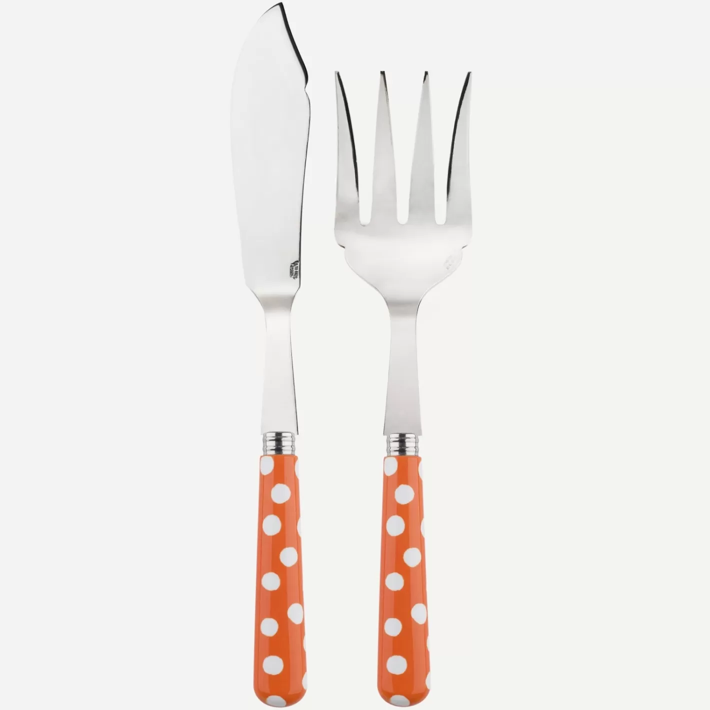 Sabre Paris Fish Serving Set>White Dots, Orange