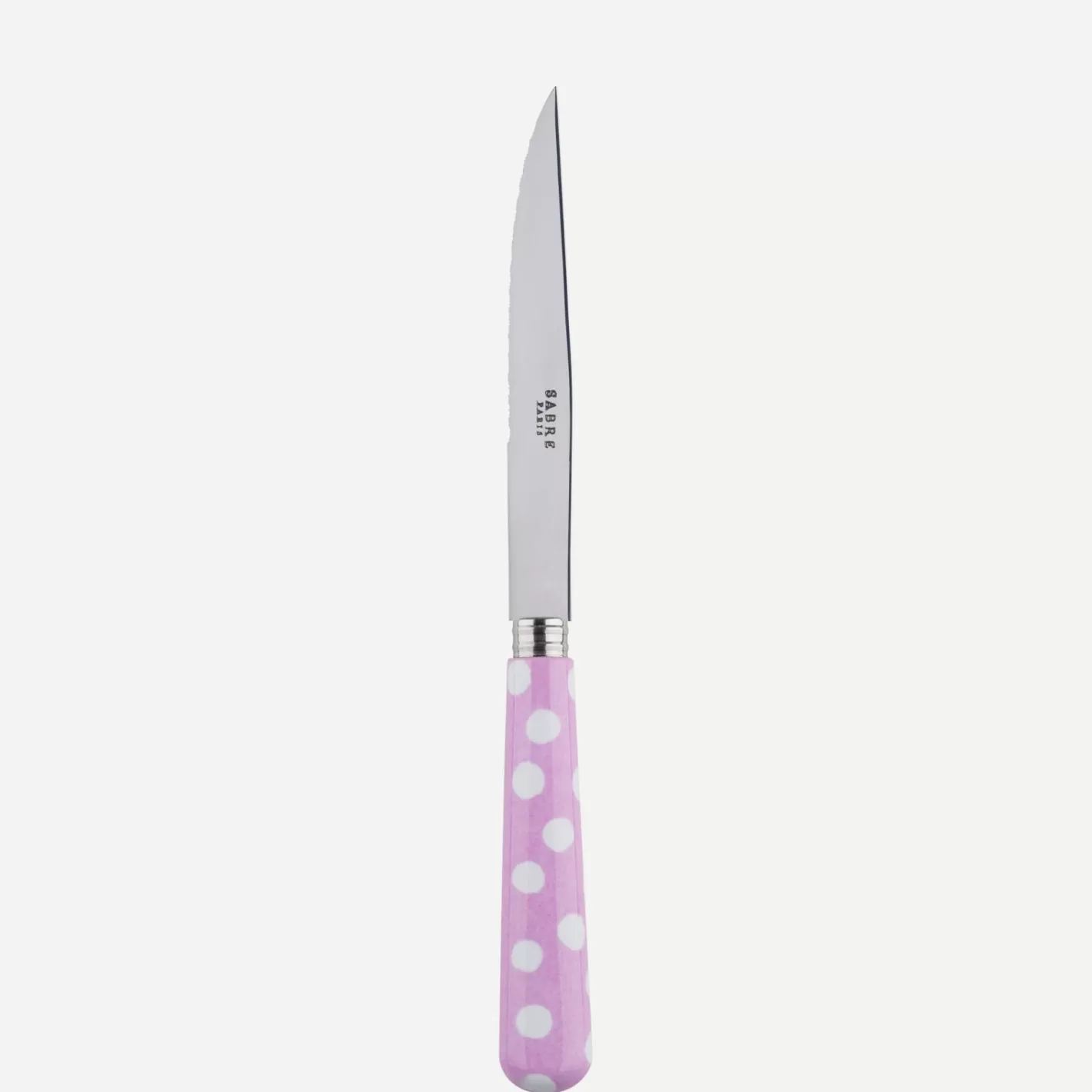 Sabre Paris Steak Knife>White Dots, Pink