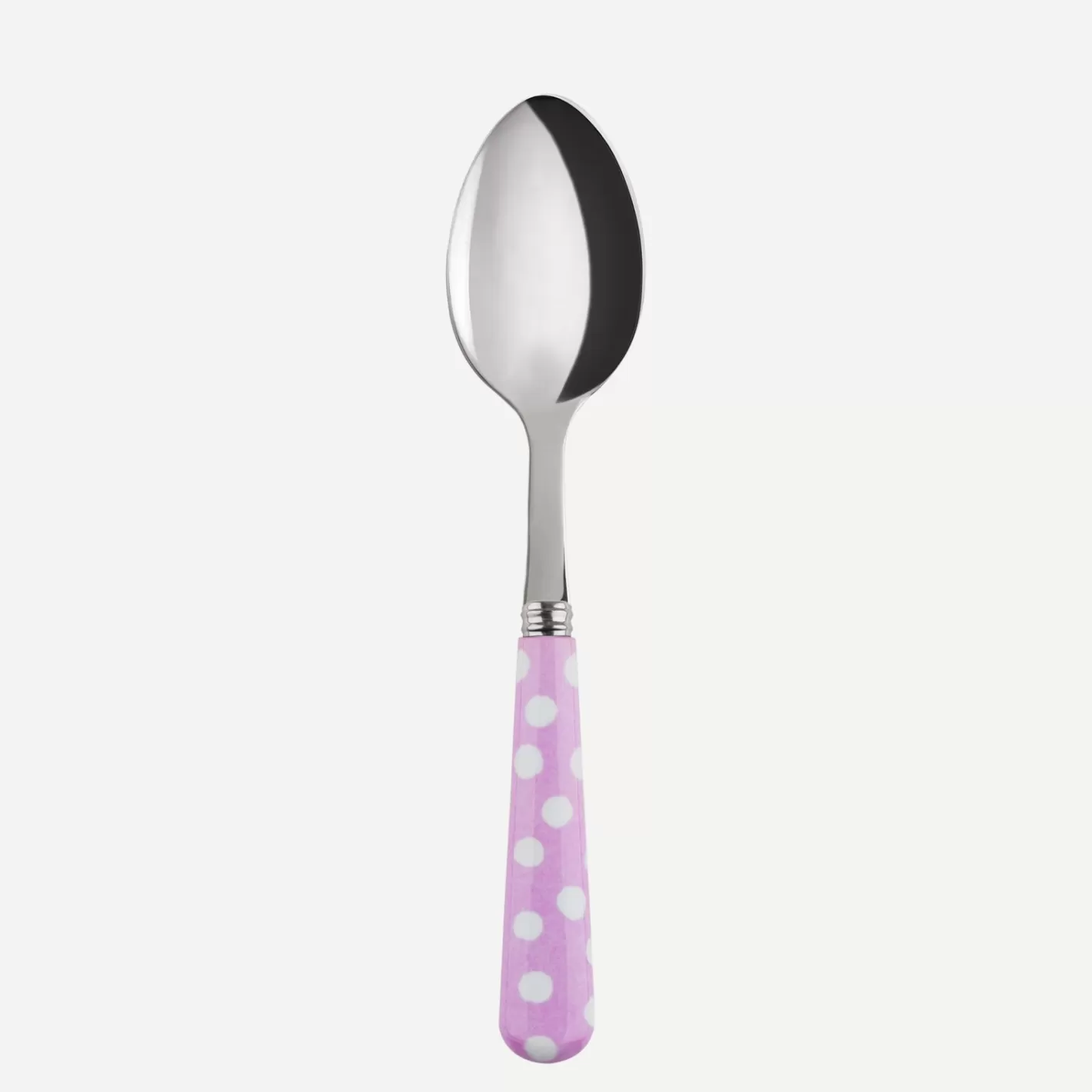 Sabre Paris Dessert Spoon>White Dots, Pink