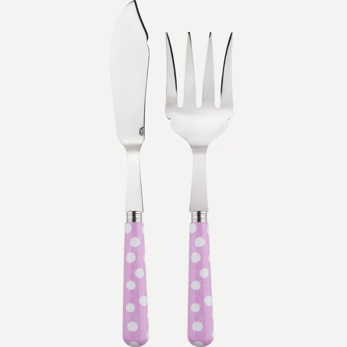 Sabre Paris Fish Serving Set>White Dots, Pink