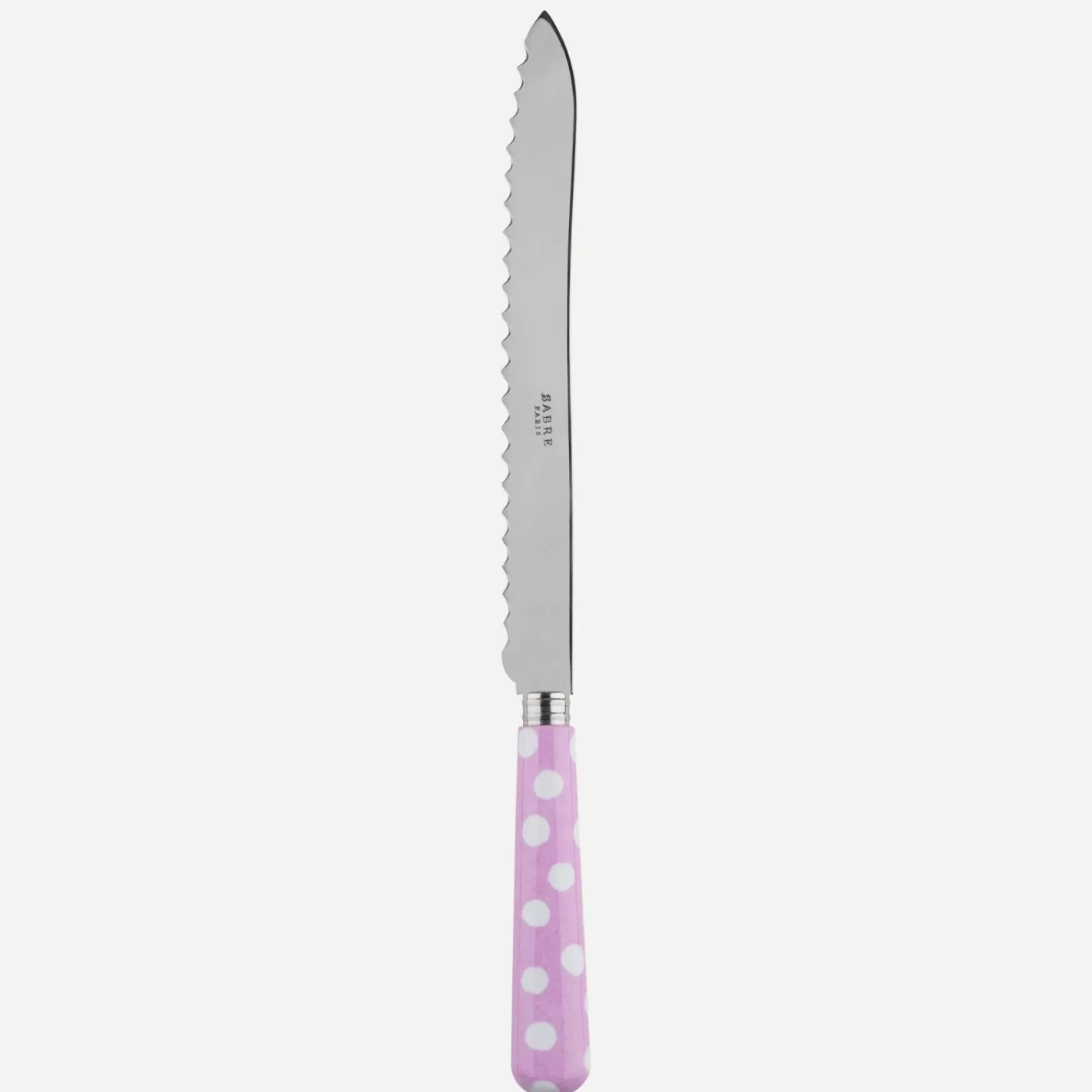 Sabre Paris Bread Knife>White Dots, Pink