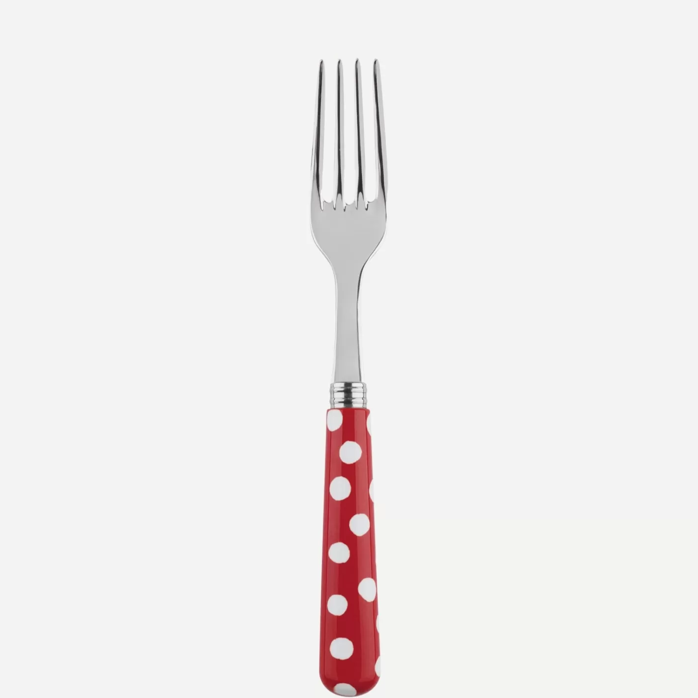 Sabre Paris Dinner Fork>White Dots, Red