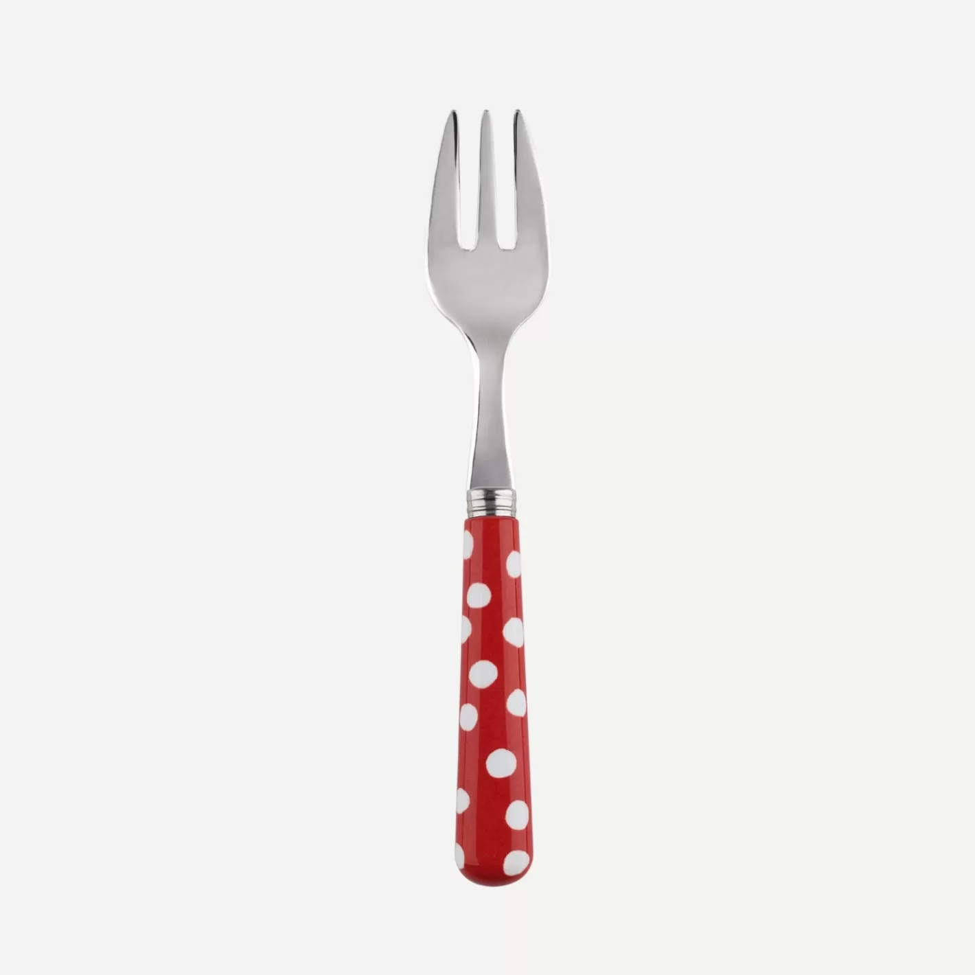 Sabre Paris Oyster Fork>White Dots, Red