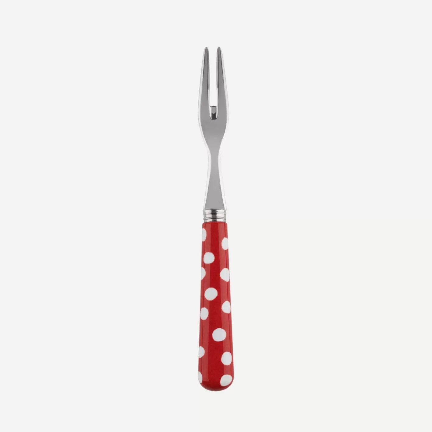 Sabre Paris Cocktail Fork>White Dots, Red