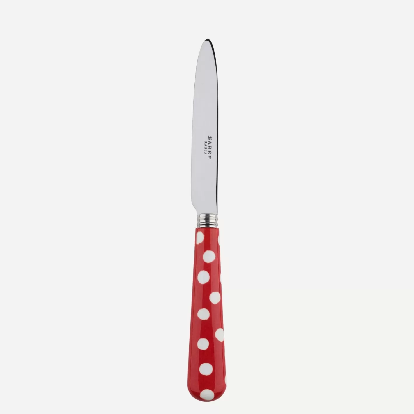 Sabre Paris Dessert Knife>White Dots, Red