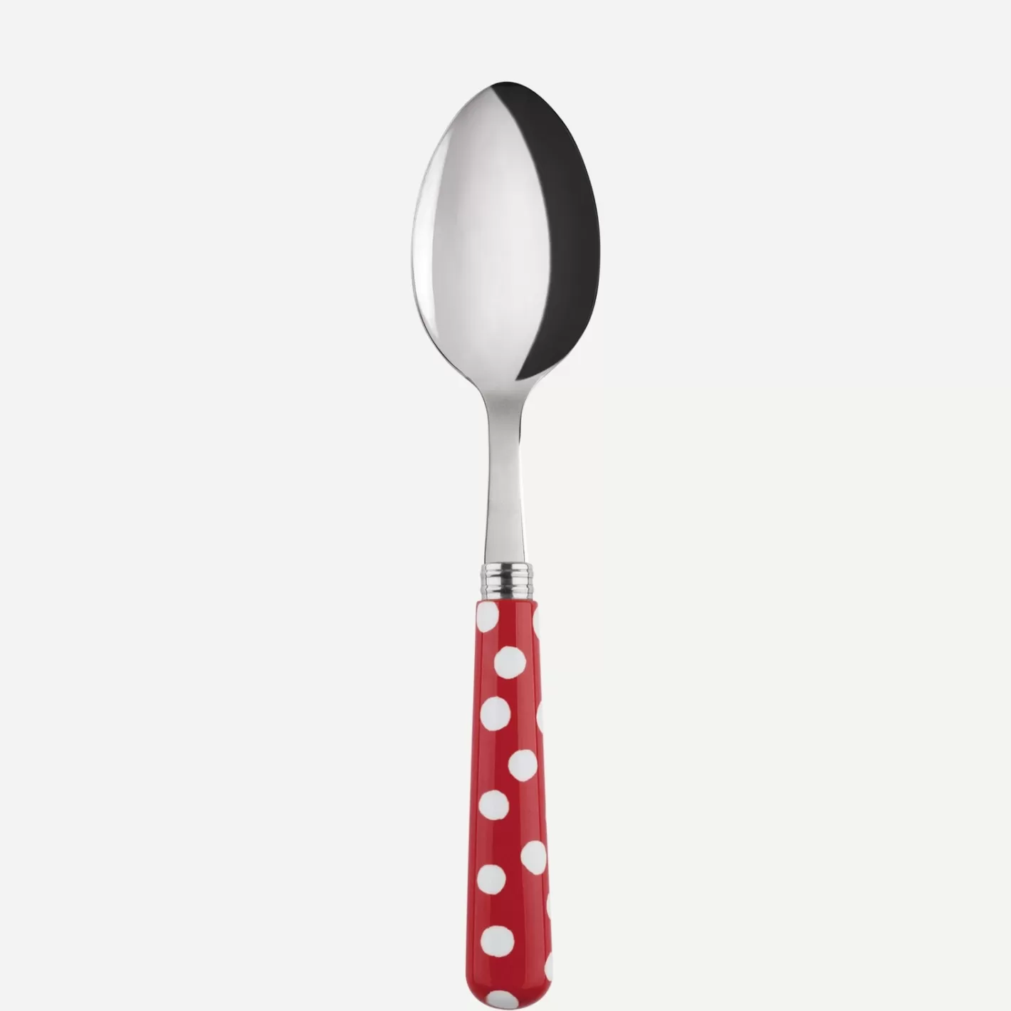 Sabre Paris Soup Spoon>White Dots, Red