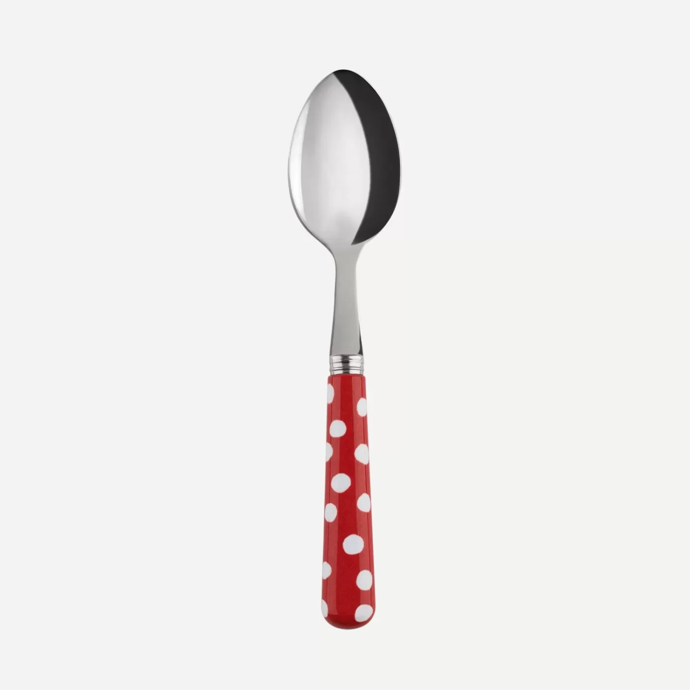 Sabre Paris Teaspoon>White Dots, Red