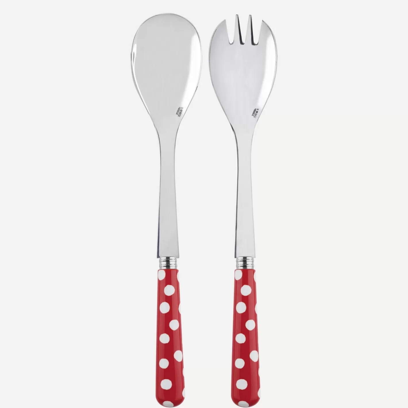 Sabre Paris Salad Set>White Dots, Red