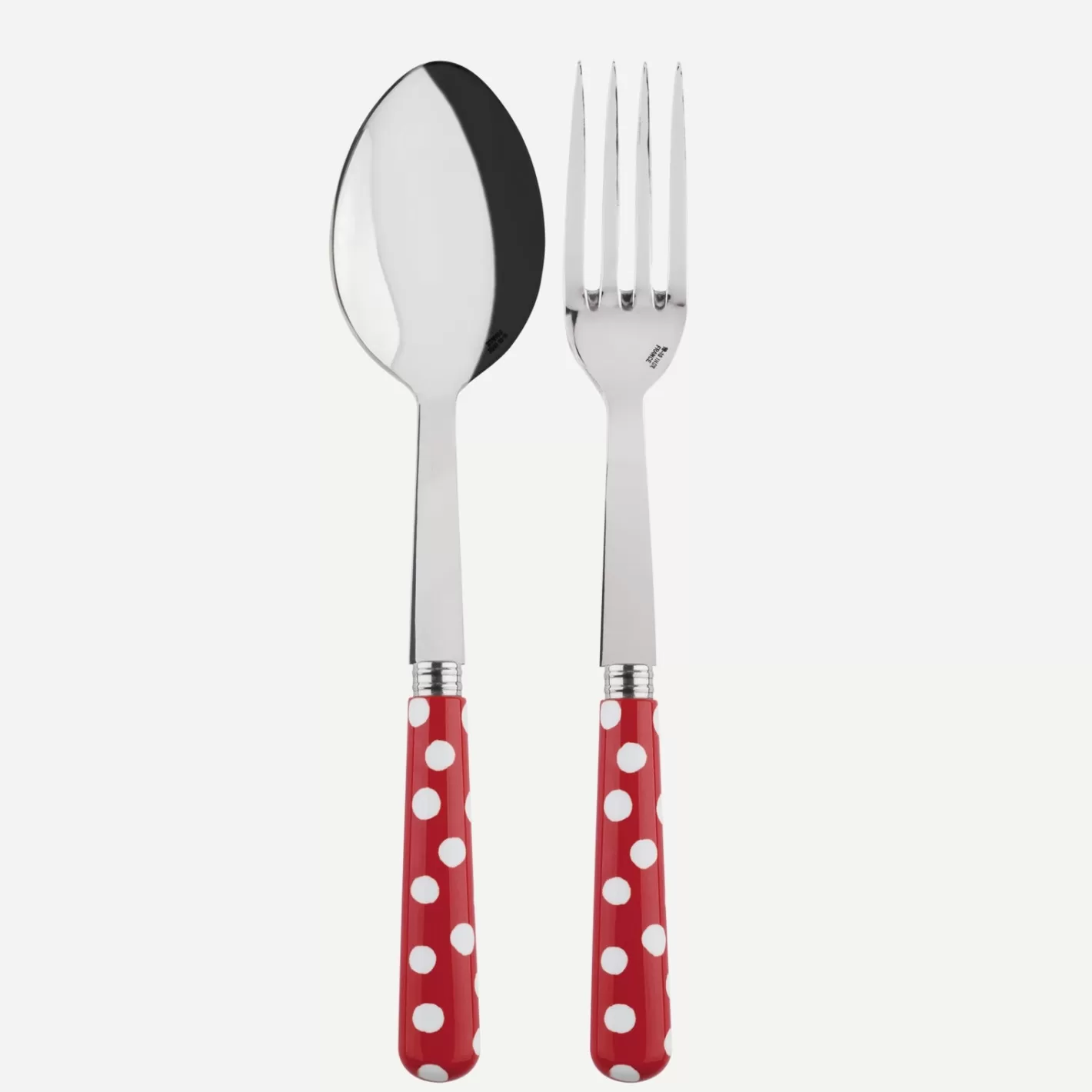 Sabre Paris Serving Set>White Dots, Red