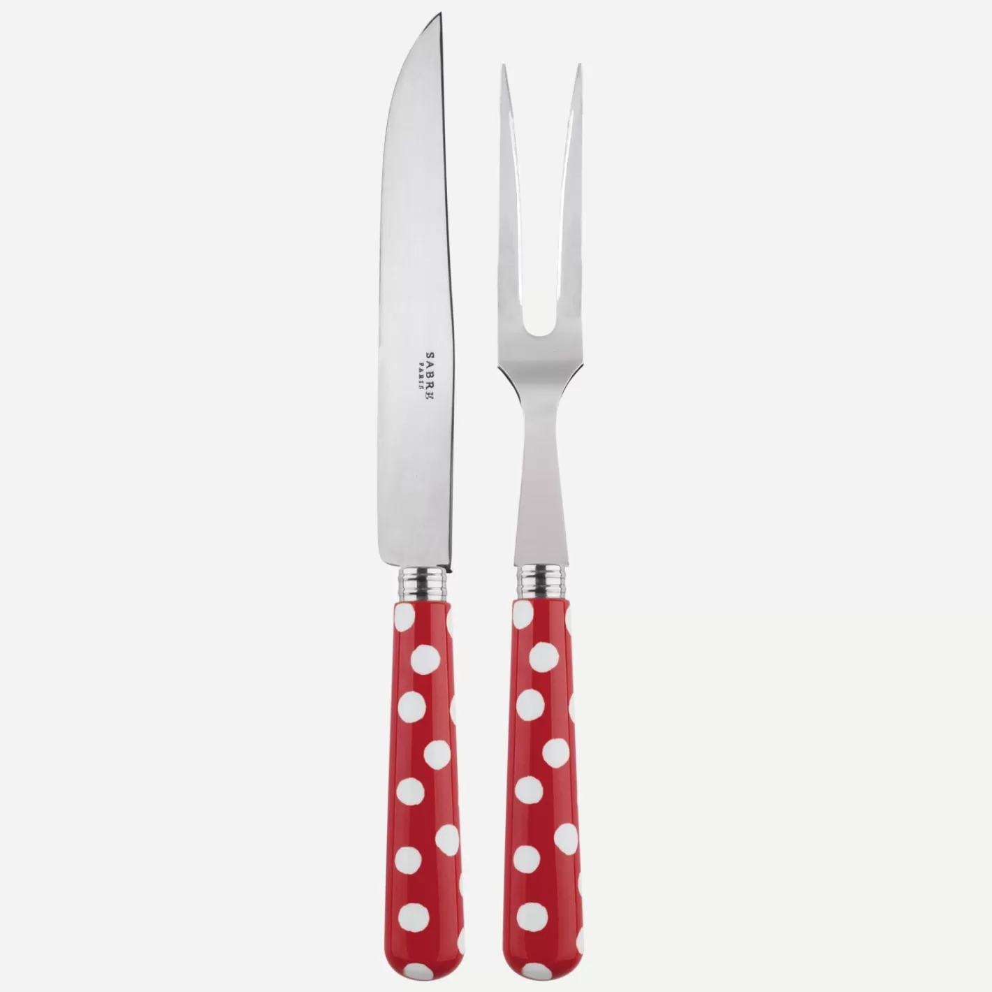 Sabre Paris Carving Set>White Dots, Red