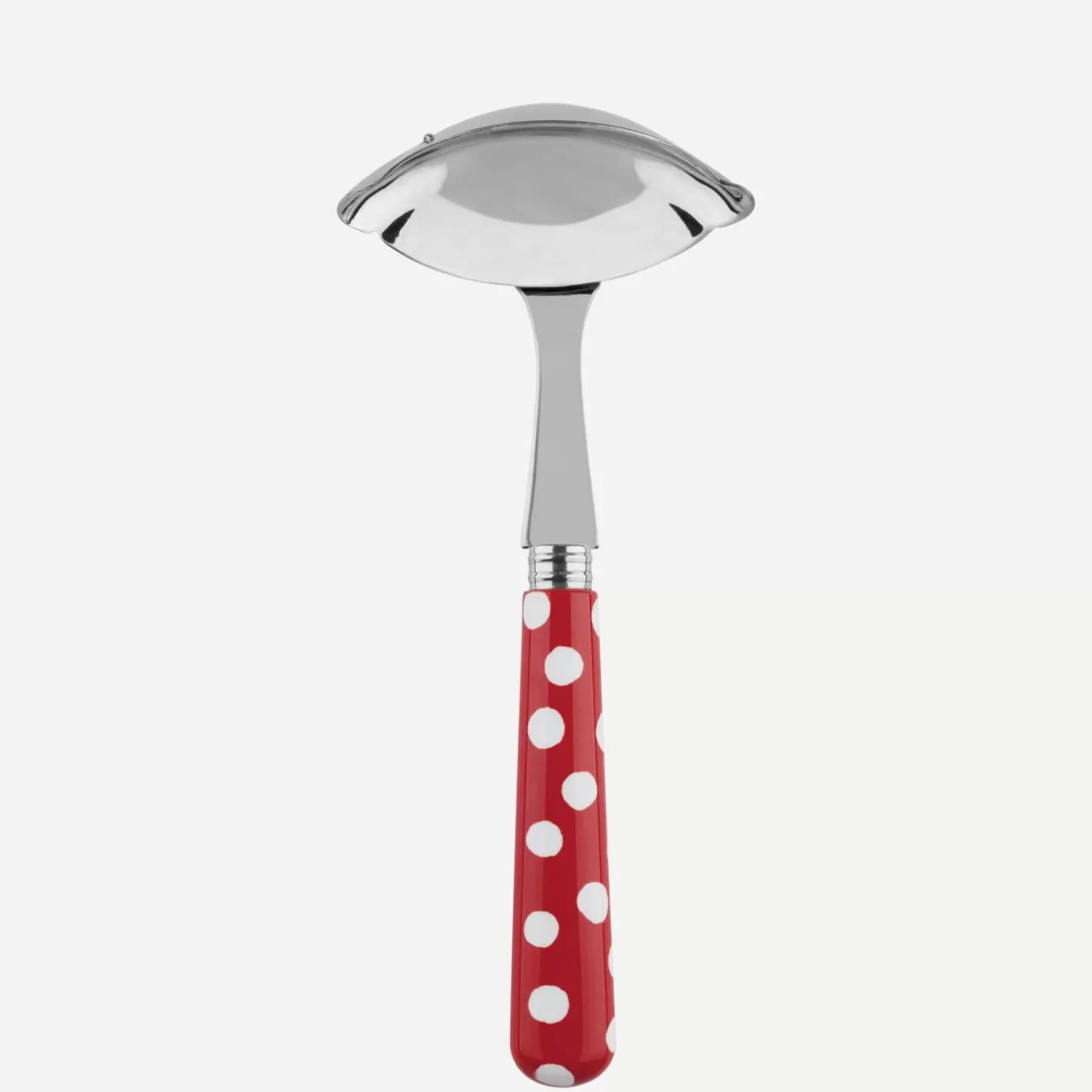 Sabre Paris Gravy Ladle>White Dots, Red