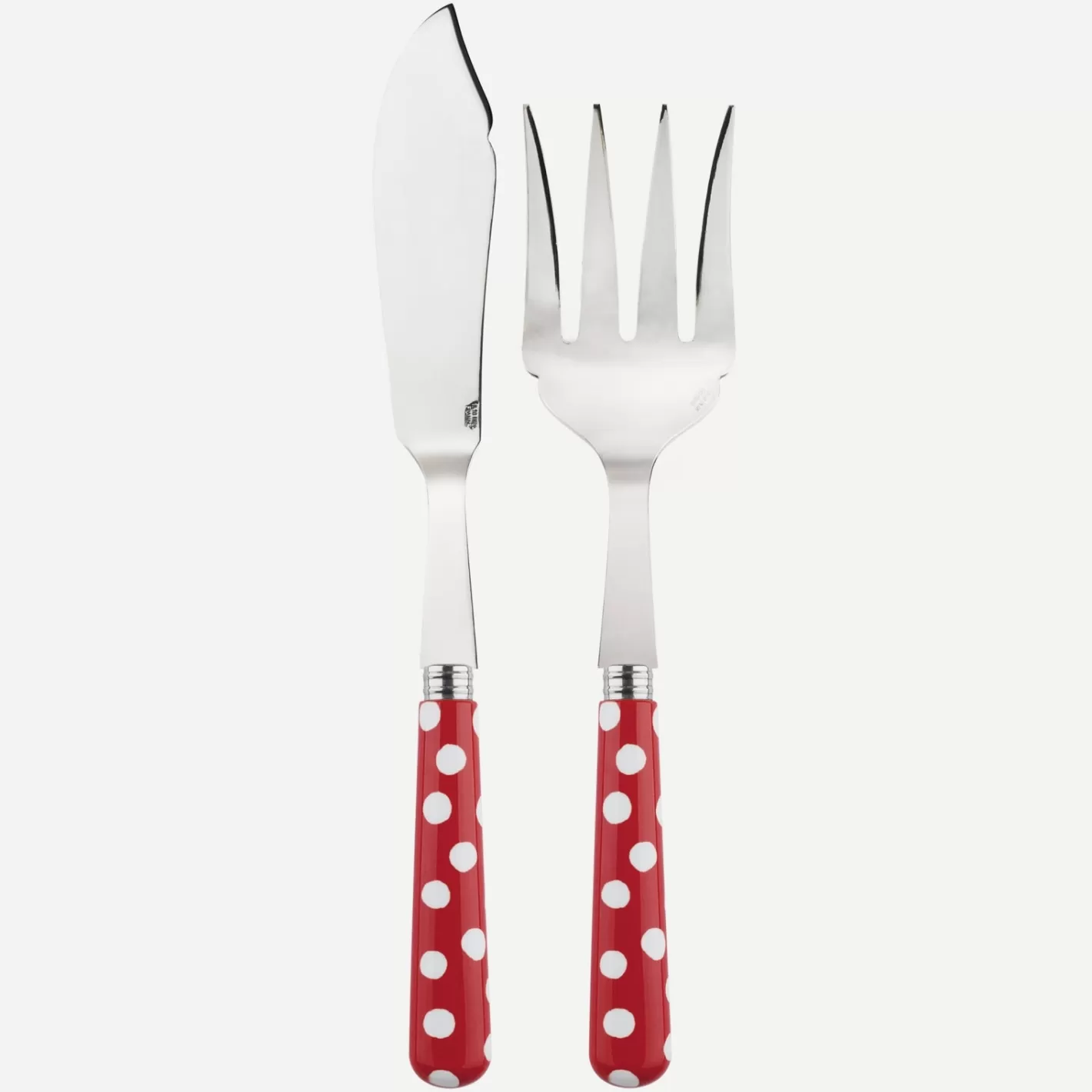 Sabre Paris Fish Serving Set>White Dots, Red