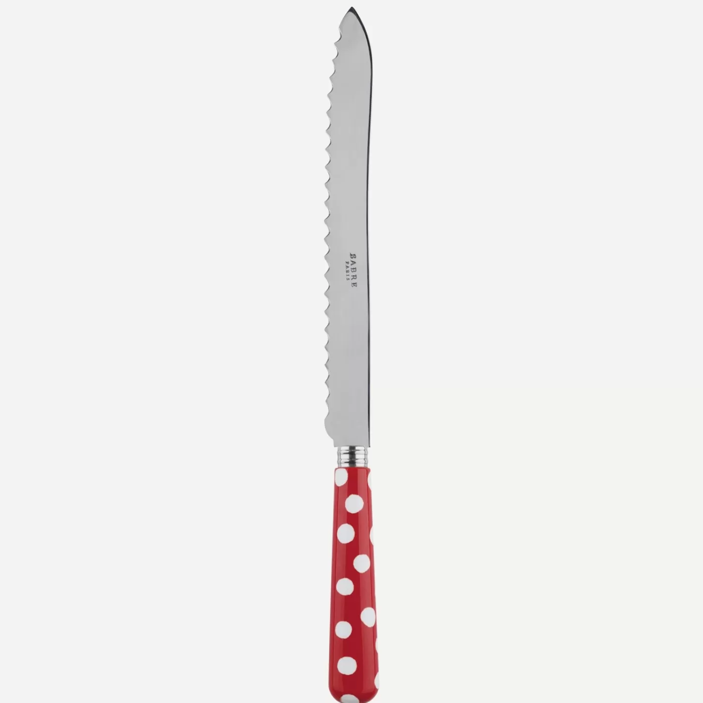 Sabre Paris Bread Knife>White Dots, Red