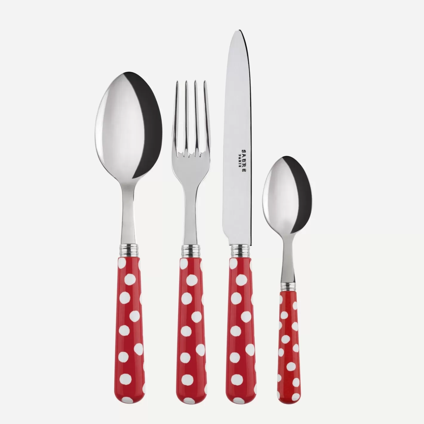 Sabre Paris 24 Pieces Set>White Dots, Red