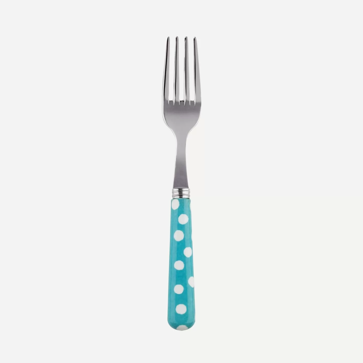 Sabre Paris Small Fork>White Dots, Turquoise