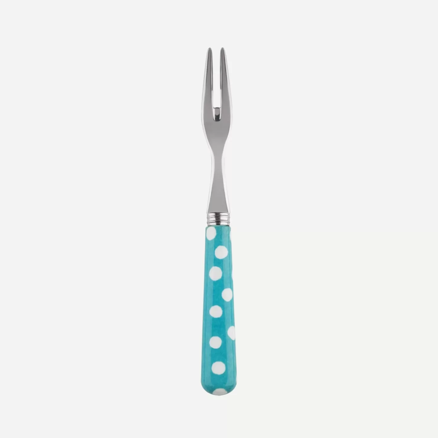 Sabre Paris Cocktail Fork>White Dots, Turquoise