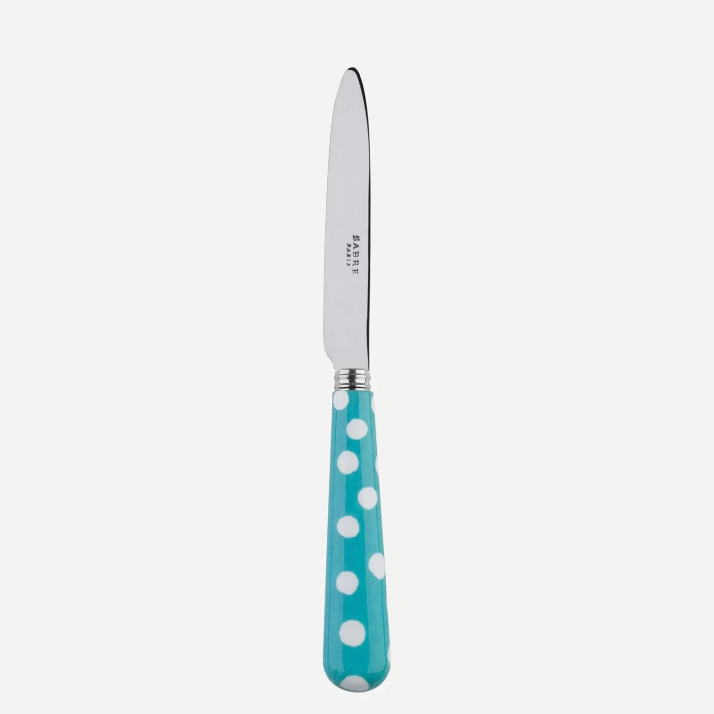 Sabre Paris Dessert Knife>White Dots, Turquoise