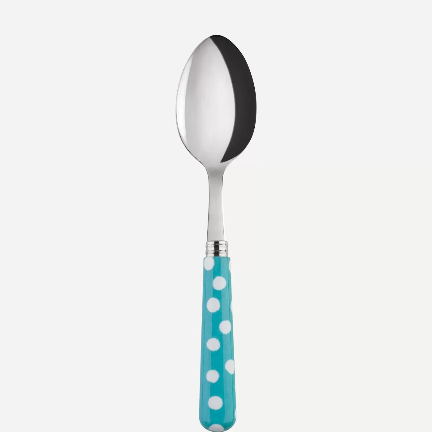 Sabre Paris Soup Spoon>White Dots, Turquoise