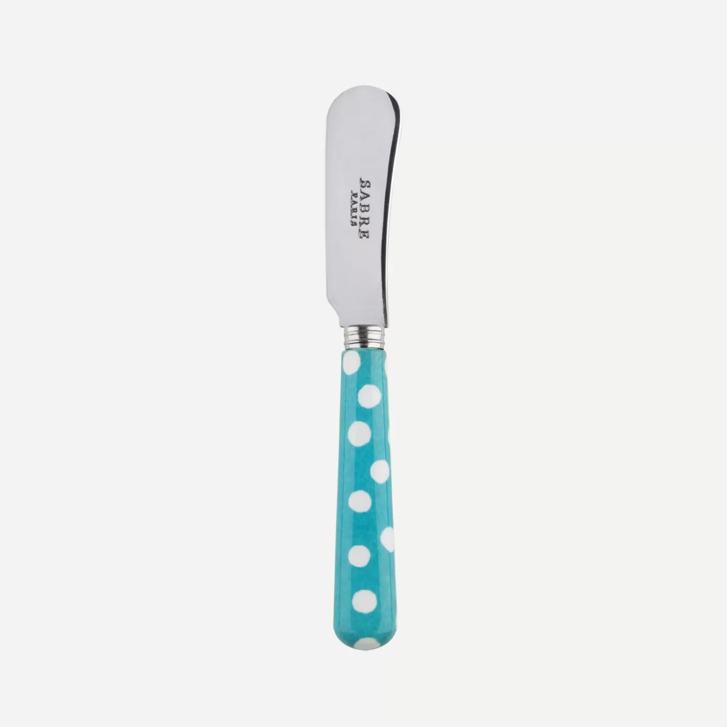 Sabre Paris Butter Spreader>White Dots, Turquoise