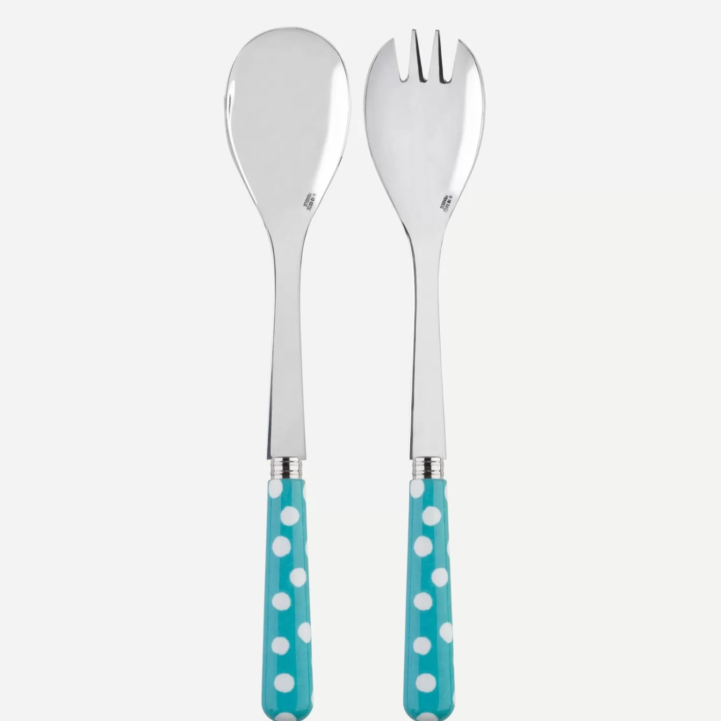 Sabre Paris Salad Set>White Dots, Turquoise