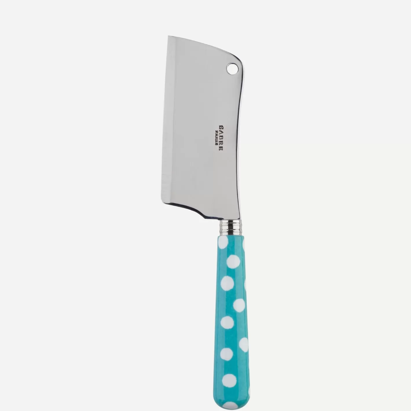 Sabre Paris Cheese Cleaver>White Dots, Turquoise