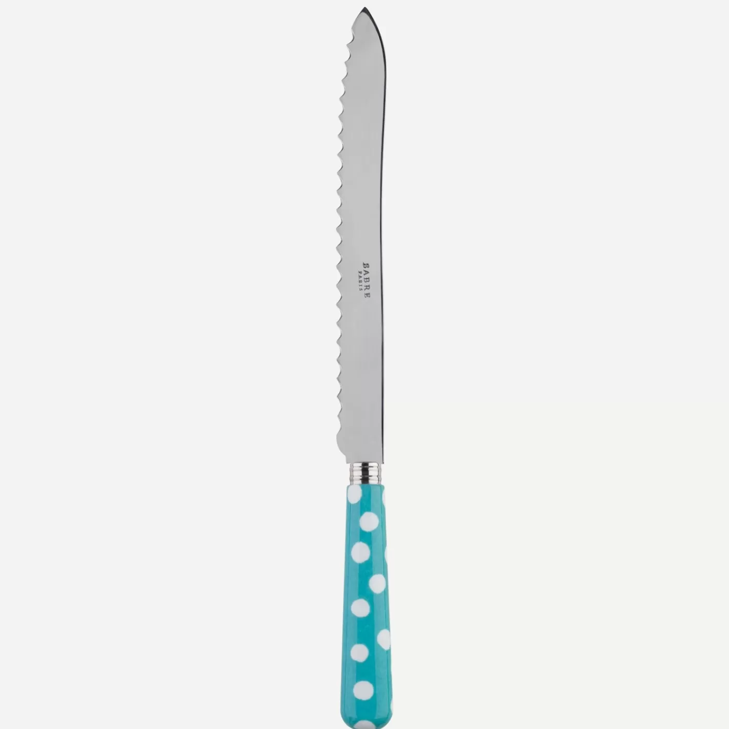 Sabre Paris Bread Knife>White Dots, Turquoise