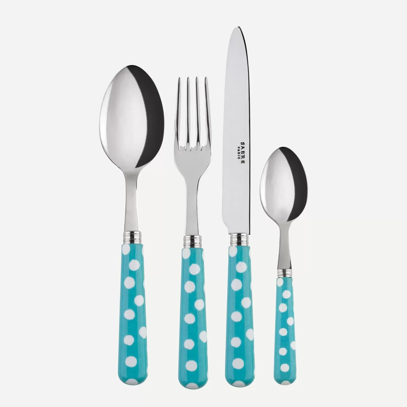 Sabre Paris Set Of 4 Pieces>White Dots, Turquoise