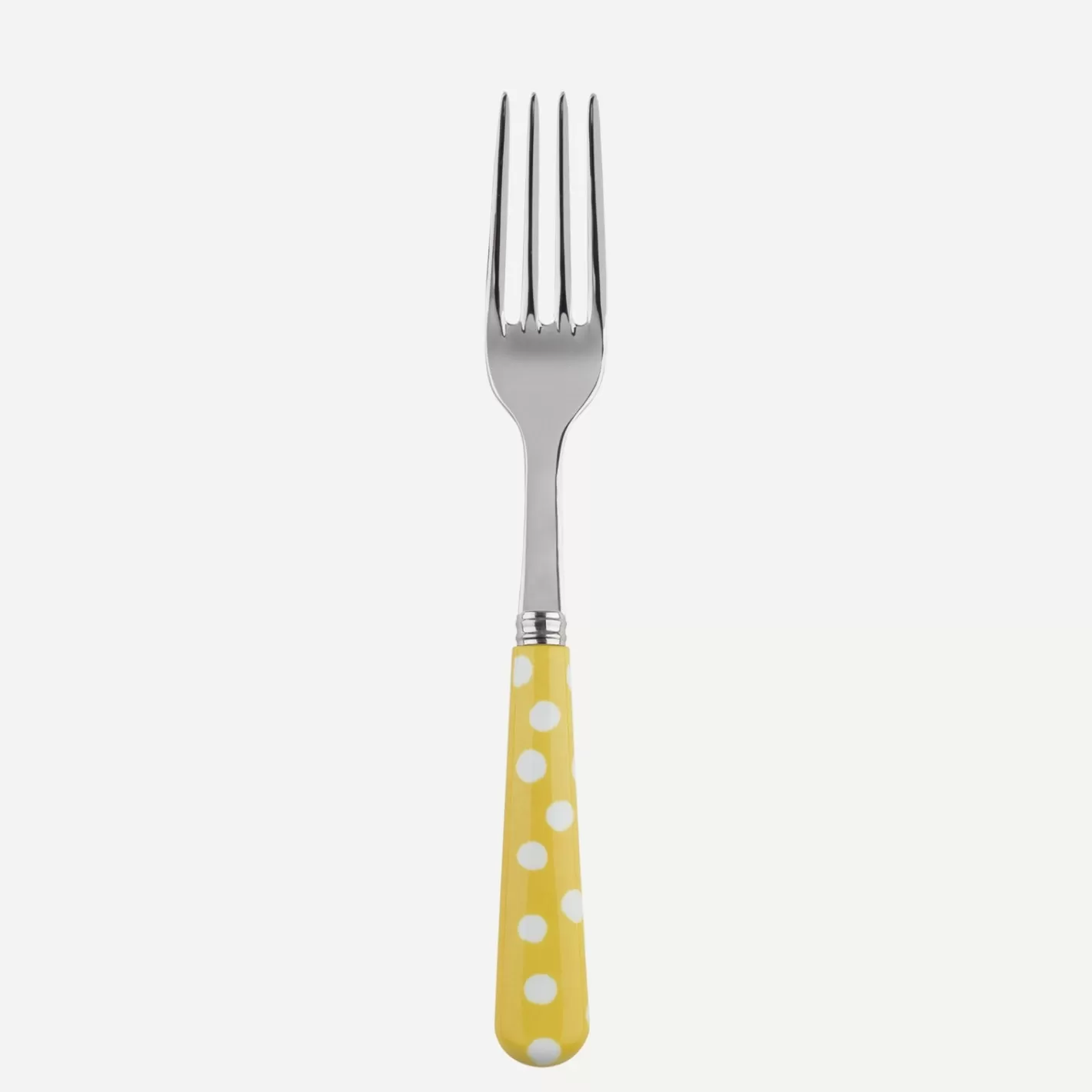 Sabre Paris Salad Fork>White Dots, Yellow