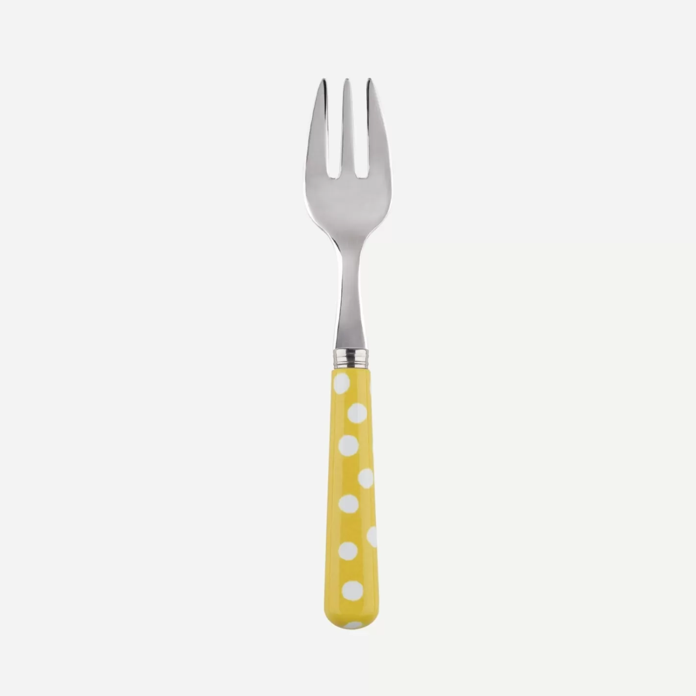 Sabre Paris Oyster Fork>White Dots, Yellow