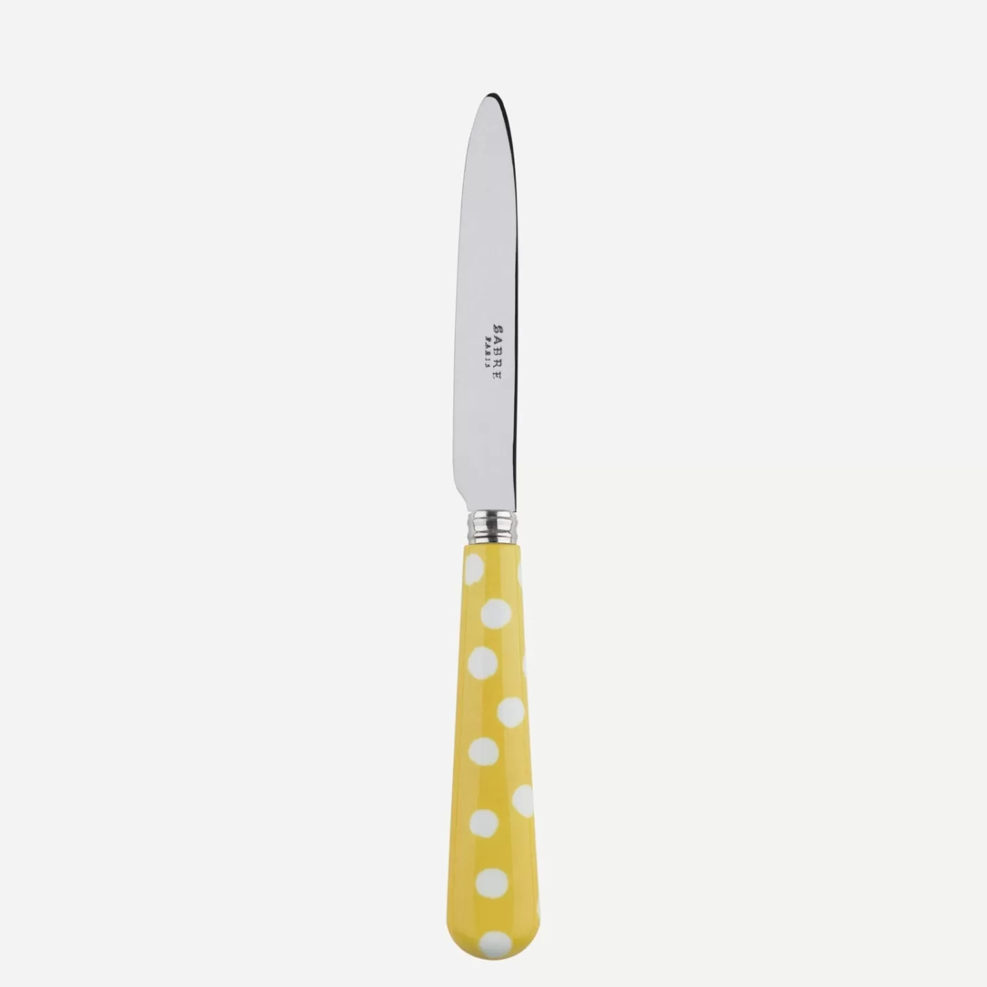 Sabre Paris Dessert Knife>White Dots, Yellow